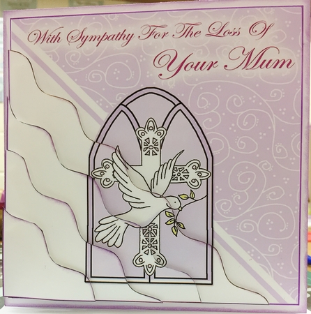 With Sympathy on Loss of a Mum Wavy Corner Stacker by Helen Fearn