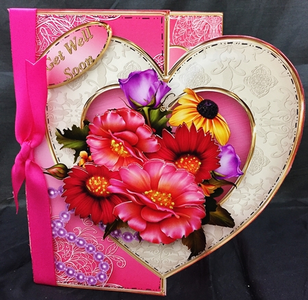 Mixed Posy - Offset Heart Card Mini Kit by Helen Fearn