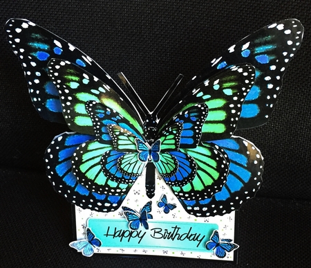 Monarch Butterfly Shaped A Frame Card - B30 by Helen Fearn