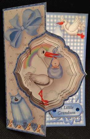 Baby Boy - Offset Front Card Mini Kit by Helen Fearn