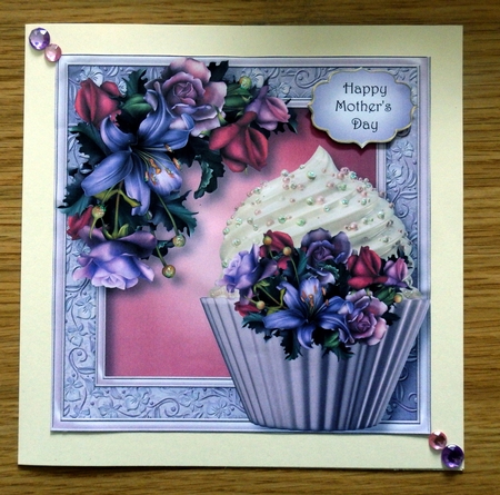 Soft Gothic Bouquet Cupcake 8x8 by Helen Gomm