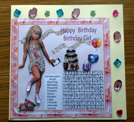 HAPPY BIRTHDAY GIRL  WORDSEARCH by Helen Gomm
