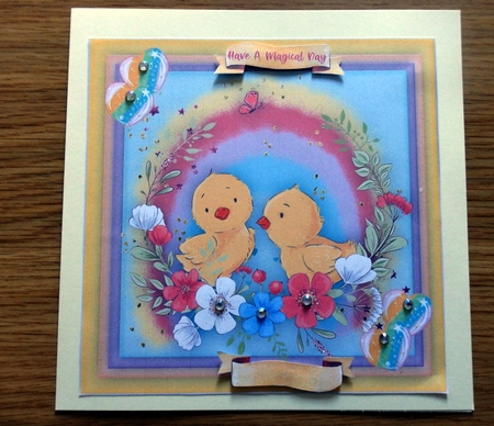 Ducklings in a Flower Fame by Helen Gomm