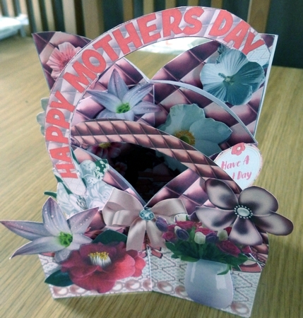 Mothers Day Cascade Card Kit - Pink by Helen Gomm