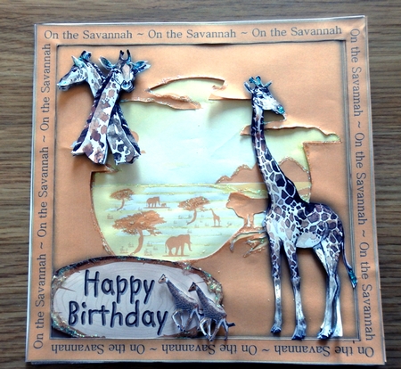 On the Savannah - Giraffe by Helen Gomm