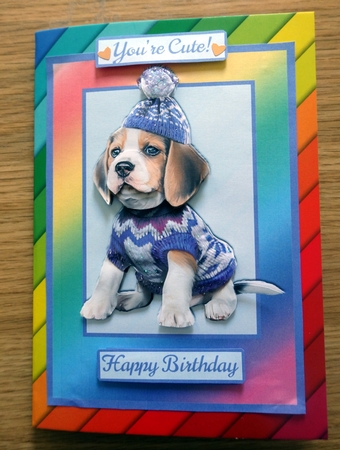 Beagle Baby Birthday or Misc. Occasion 5x7 card by Helen Gomm