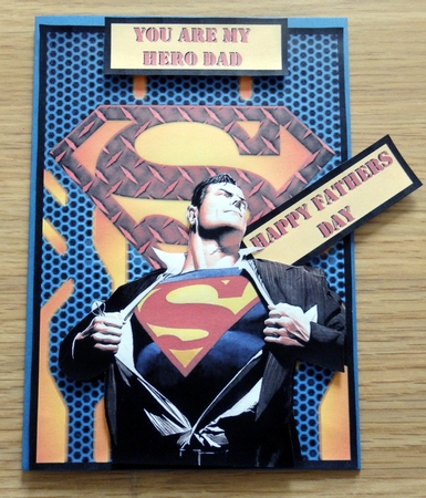 Superman Fathers Day by Helen Gomm