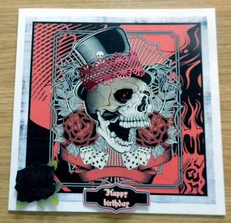 Skull card by Helen Gomm