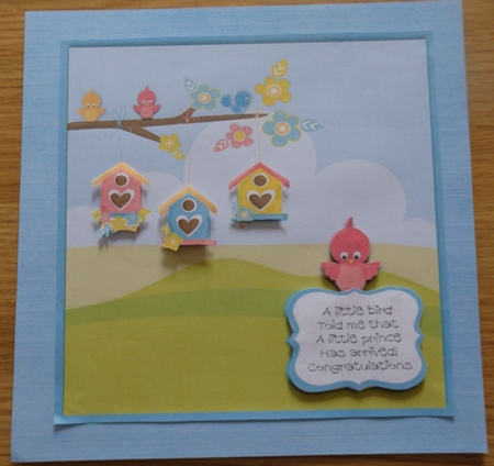 New Baby boy card 7x7 quick card by Helen Gomm