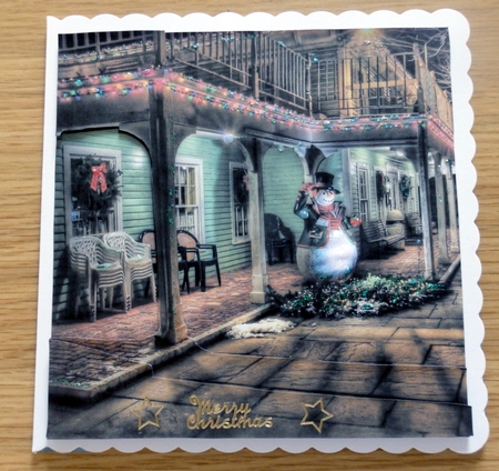 Yule Tide Magic 248 - Happy Holidays - 3D Decoupage + Insert & Tag by Helen Gomm