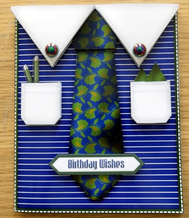 Mens Shirt 23 - Decoupage Card Kit by Helen Gomm