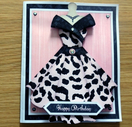Womens Dress 12 - Decoupage Card Kit by Helen Gomm