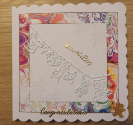 Funky Marble Pattern 12 x 8x8ins Frames Kit Lace Filigree by Helen Gomm