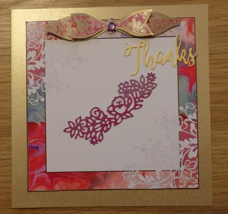 Funky Marble Pattern 12 x 8x8ins Frames Kit Lace Filigree by Helen Gomm
