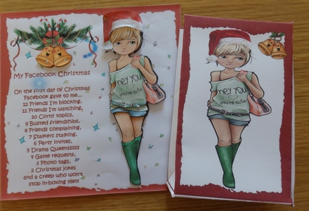 8x8 teen diva Facebook Christmas mini kit by Helen Gomm