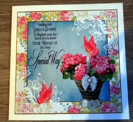 3 Hydrangea card fronts/toppers(with verse) by Helen Gomm