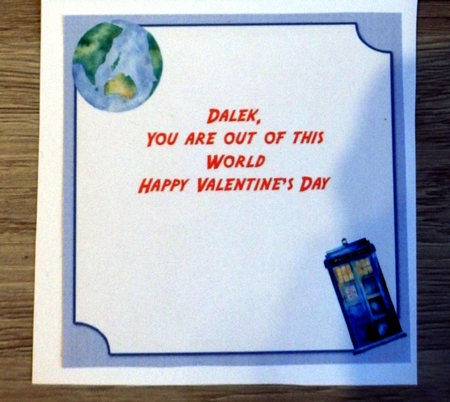 Dalek Be Mine Complete Card and Inserts Kit by Helen Gomm
