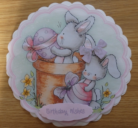 Easter Bunnies Plant Pot by Helen Gomm