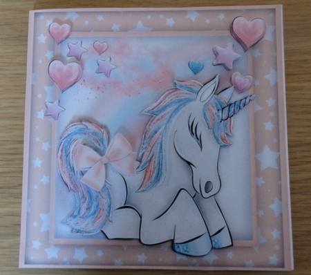 Beautiful Unicorn and Stars  3 by Helen Gomm