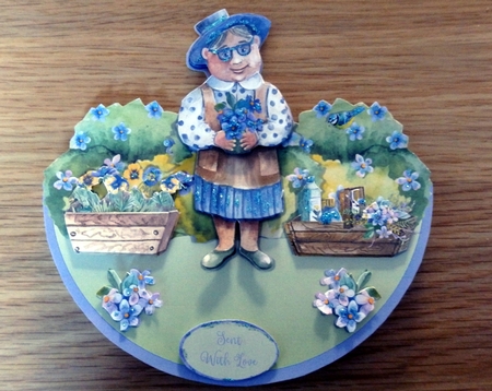 MRS GARDENER ROCKER CARD by Helen Gomm