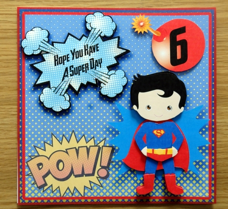 Superhero Mini card kit #1 7x7 by Helen Gomm