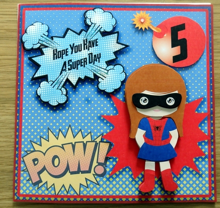 Superhero Mini card kit #3 7x7 by Helen Gomm