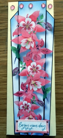 Art Deco Watercolour Lge DL - Aquilegea by Helen Gomm