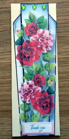 Art Deco Watercolour Lge DL - Red Camellias by Helen Gomm