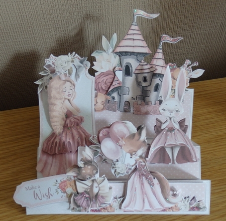 Sweet Little Princess & Friends #1 - Side Stepper Card and Envelope Kit by Helen Gomm
