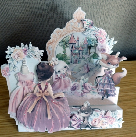 Sweet Little Princess & Friends #2 - Side Stepper Card and Envelope Kit by Helen Gomm
