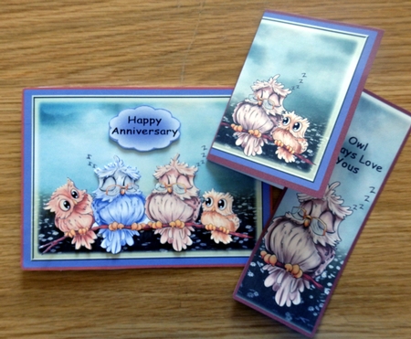 #2 Owl Topper - bookmark / mini card or tag by Helen Gomm