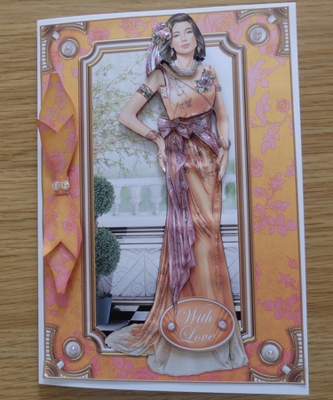 Art Deco Lady Cathy 4 Sheet mini Kit Peach by Helen Gomm