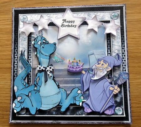 Horace-Lighting The Candles (Blue) by Helen Gomm