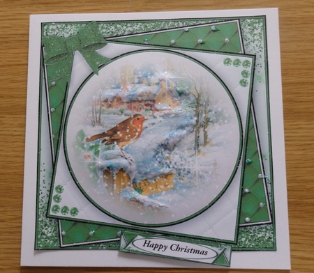Lovely Robins In Winter (Card One) by Helen Gomm