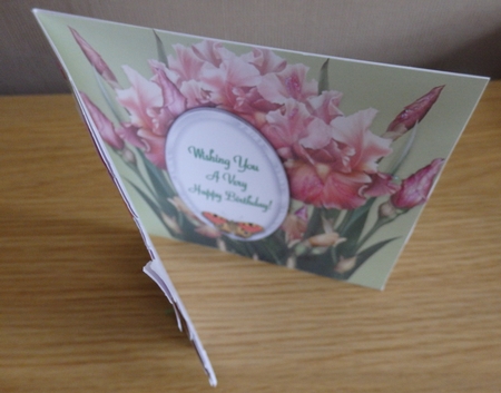 Iris Blush -  6 x 6 Floral Printable Cut Out Card Kit With Decoupage, Insert, Envelope, Tags & Instructions by Helen Gomm