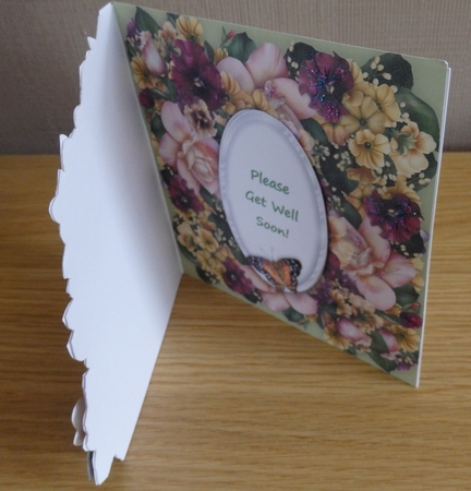 Floral Bouquet - 6 x 6 Floral Printable Cut Out Card Kit With Decoupage, Insert, Envelope, Tags & Instructions by Helen Gomm