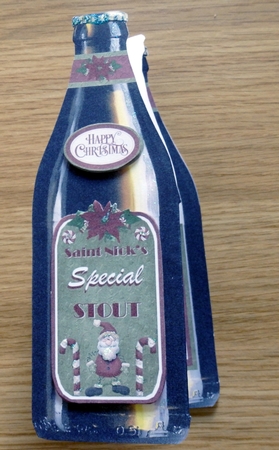 Saint Nicks Special Stout - Concertina Fold Christmas Card by Helen Gomm