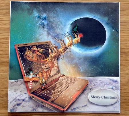 Santa on his way by Helen Gomm