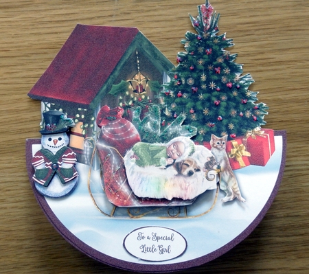 CHRISTMAS BABY rocker card by Helen Gomm
