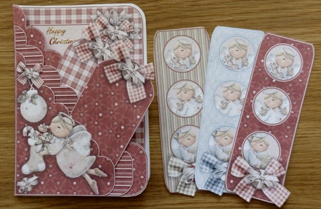 Heavenly Christmas Scalloped Pocket Card Mini Kit #1    by Helen Gomm