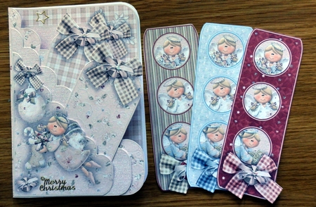 Heavenly Christmas Scalloped Pocket Card Mini Kit by Helen Gomm