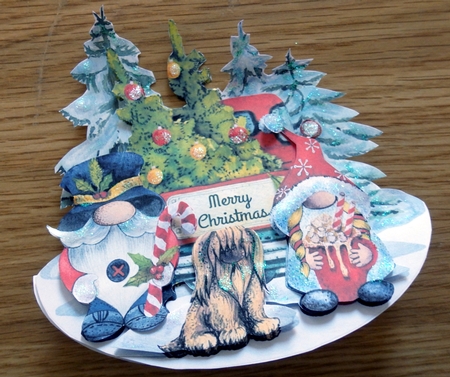 It Will be Gnomely This Christmas 2 Rocker Card Mini Kit by Helen Gomm
