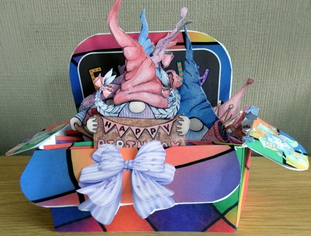 Box of Birthday Gnomes - Pop Up Box by Helen Gomm
