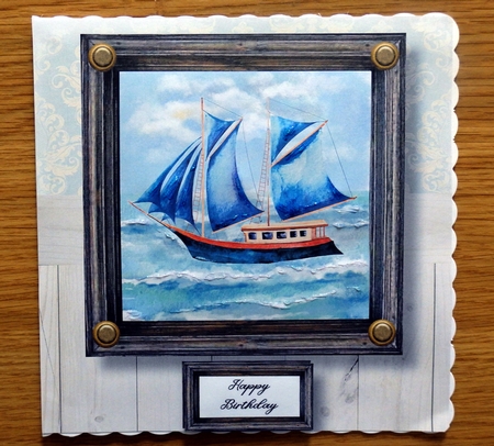 The Sailing Ship 3 8x8 by Helen Gomm