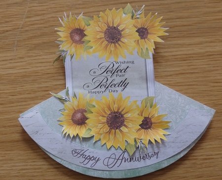 Sunflower Anniversary Rocker Card by Helen Gomm