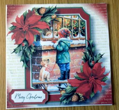 Gorgeous Vintage Christmas - Puppy & Toyshop 8x8 by Helen Gomm