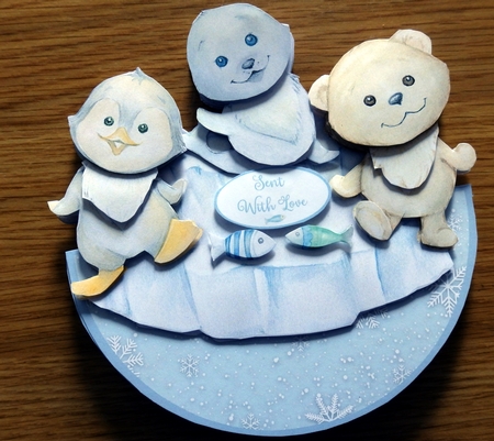 SNOW BUDDIES rocker card by Helen Gomm