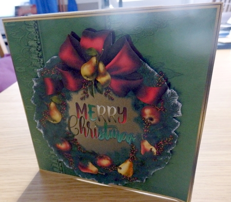 Merry Christmas Interlocking Card by Helen Gomm