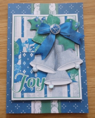 Christmas Joy 5 x 7 Inch Card by Helen Gomm