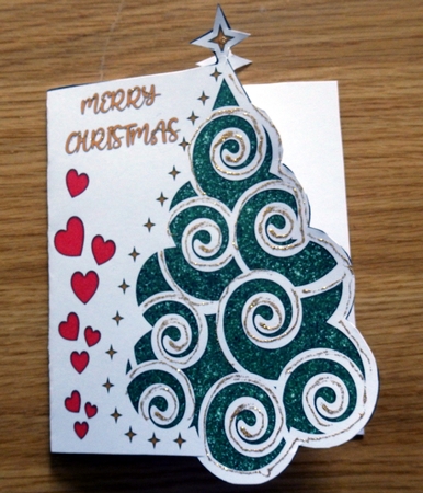 Merry Christmas Tree Quick Card by Helen Gomm